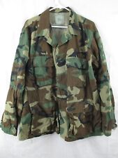 100% Cotton BDU Shirt/Coat Large Regular Hot Weather Ripstop Woodland Camo Army picture