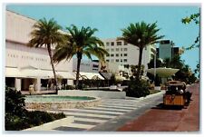 c1960's Lincoln Road Mill Exterior Roadside Miami Florida FL Fountain Postcard picture