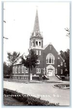 c1940's Lutheran Church Scene Street Huron South Dakota SD RPPC Photo Postcard picture