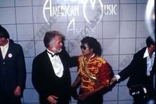 1984 Michael Jackson with Kenny Rogers candid SLIDE A5u6 picture