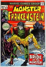 Monster of Frankenstein #2 1973 Marvel Bronze Age 1st Bride Mike Ploog VF 8.0 picture