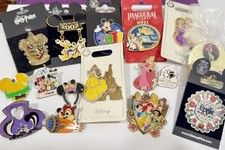 Junk Drawer Lot of 16 Vintage Disney Pins, Various Designs & Character picture