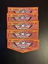 SET OF 5 - Shawnee Lodge 51 2024 NOAC flaps - ONLY THE FLAPS - BSA OA scouting picture