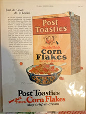 1925 ORIGINAL VINTAGE POSTUM  CEREAL MAGAZINE PRINT AD picture