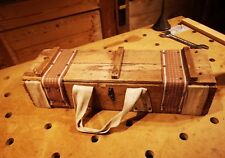 Wooden Carpenter Tool Box Vintage Ammo Box - with Dividers - Contents included picture