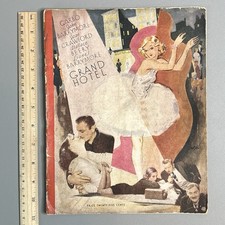 Vintage 1932 Grand Hotel Theater Program MGM Garbo Crawford Barrymore Hollywood picture