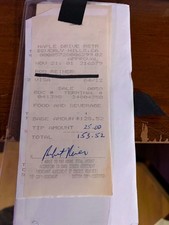 Vintage Rob Reiner signed check/bill/receipt picture
