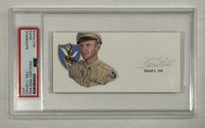 Brig Gen David Tex Hill Signed GOE Cut WWII Pilot AVG USAAF Ace 18.25V PSA COA picture