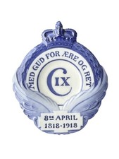 Royal Copenhagen 1918 King Christian X Centennial Danish Plaque picture