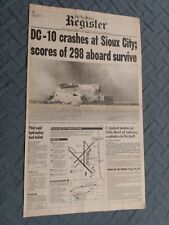 1989 Sioux City Iowa  Newspaper Aviation Newspaper picture