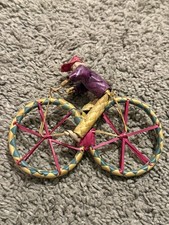 Vintage 1940s Mexican Peasant Hand Woven Ornament Folk Art picture