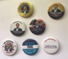 Andrew Yang for President Campaign Buttons set of 6 (YANG-701-ALL) picture