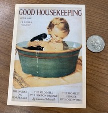 Good Housekeeping Magazine June 1932 Vintage Style Postcard - Retro Americana picture