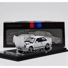 Mortal 1/64 BMW M3 E30 Sport White Alloy Diecast Adult Display Car Model picture