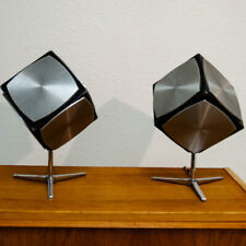 Mid Century Modern Speakers Grundig Hifi Audiorama Space Age Germany Pair Cube picture
