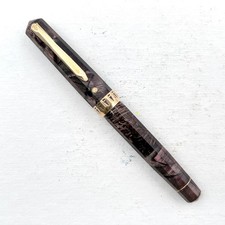 VTG Wahl Eversharp Doric Mini Fountain Pen Brown Shell Vac Fill (No Nib) AS IS picture