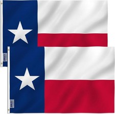 Anley Pack of 2 Fly Breeze 3x5 Ft Texas State Flag - Texas State Flags Polyester picture