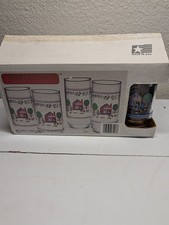 Complements By Indiana Glass 16 Oz Glasses Set Of 8 Heartland Village NIB picture