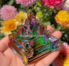 2025HOT Aura Bismuth Gemstone Stone Quartz Crystal Home Decor Healing Reiki Gift picture