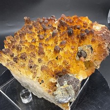 3.5 Lb Natural Quartz W/ Limonite and PyriteAmazing Color A+SpecimenMinerals picture