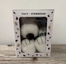 IN HAND NIB Starbucks Peanuts Snoopy Barista Plush w/ Green Apron 2026 Cute picture