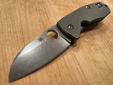 Spyderco Slysz Techno 2 CTS-XHP Stonewashed Blade Titanium Handles C158TIP2 picture