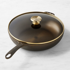 Smithey - Seasoned Cast Iron Deep Skillet with Lid - 11