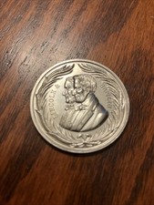 1861 Abraham Lincoln / H. Hamlin Political Campaign Token, 1961 Silver Restrike. picture