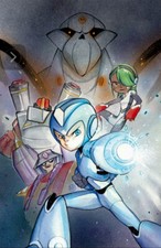 PEACH MOMOKO MEGAMAN: FULLY CHARGED 3 Item SET + COA Ltd print 🔑 Rip Mega man picture