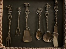 Candlelight Silver VTG Italian Florentine 6p Renaissance Silverplate Serving Set picture