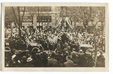RPPC Postcard Parade American Flags Fond Du Lac WI Wisconsin picture