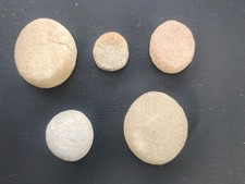 Indian Artifacts Lot of 5 Discoidals Game Stones Biscuit Stones picture