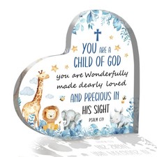 Baptism Gifts for Boys Acrylic Sign Plaque - Baptism Gift for Boy Catholic, C... picture