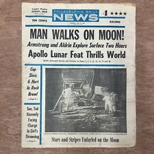 Philadelphia Daily News, July 21, 1969. Moon Landing. Chappaquiddick. Complete picture