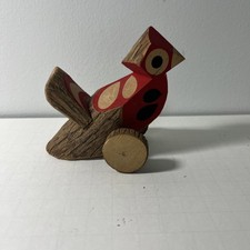 VTG Japanese Carved Wooden Toy Kyaatsugura picture