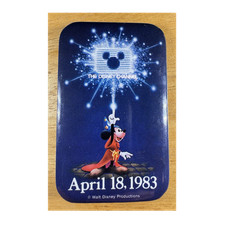 Vintage 1983 Disney Channel Launch Pinback Button Mickey Mouse April 18 picture