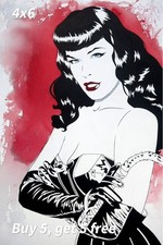 BETTIE PAGE 4x6 Photo Cult Cinema Icon Sexy Brunette Diva Vintage RP New picture
