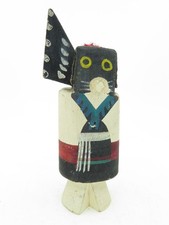 1950s Hand Painted Hopi Owl Kachina / Katsina Doll Carved Cottonwood 5-1/8