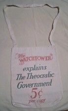 WATCHTOWER vintage magazine bag Jehovah's Witnesses IBSA Antique Religious picture