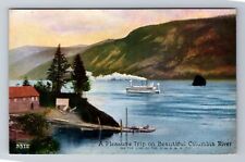 Columbia River OR-Oregon, Pleasure Trip On River, Antique, Vintage Postcard picture
