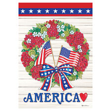 Patriotic Banner Flag - Flag Wreath - 28in x 40in picture