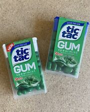 2x Tic Tac Gum Spearmint Sugar Free Discontinued Collectible 2020 Discolored picture