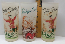 Vintage Rush For Gold Frosted Tumbler Glasses picture