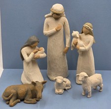 6 Pc Willow Tree Nativity Susan Lordi Demdaco 1999 Mary&BabyJoseph Shepherd READ picture