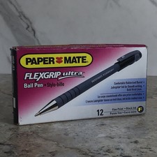 VINTAGE PAPERMATE FLEXGRIP ULTRA BALL PEN BOX CIRCA 1995 - 11 PENS picture