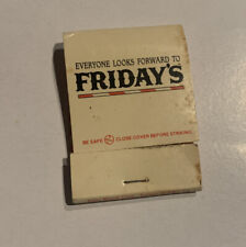 Vintage Friday’s Matchbook Used Matches Unstruck  Restaurant Collect Souvenir Ad picture