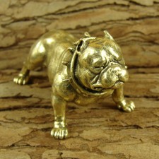 Solid Brass Bulldog Figurines Statue House/Office Decor Animals Figurines Gift picture