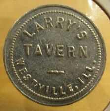 Vintage Larry's Tavern Westville, IL 10c Trade Token - Illinois picture