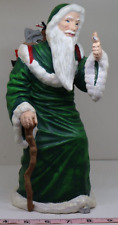 Rare St. Nicholas with Bird and Gifts Statue picture