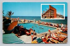 Postcard Caravan Motel Miami Beach Florida FL, Vintage Chrome F7 picture